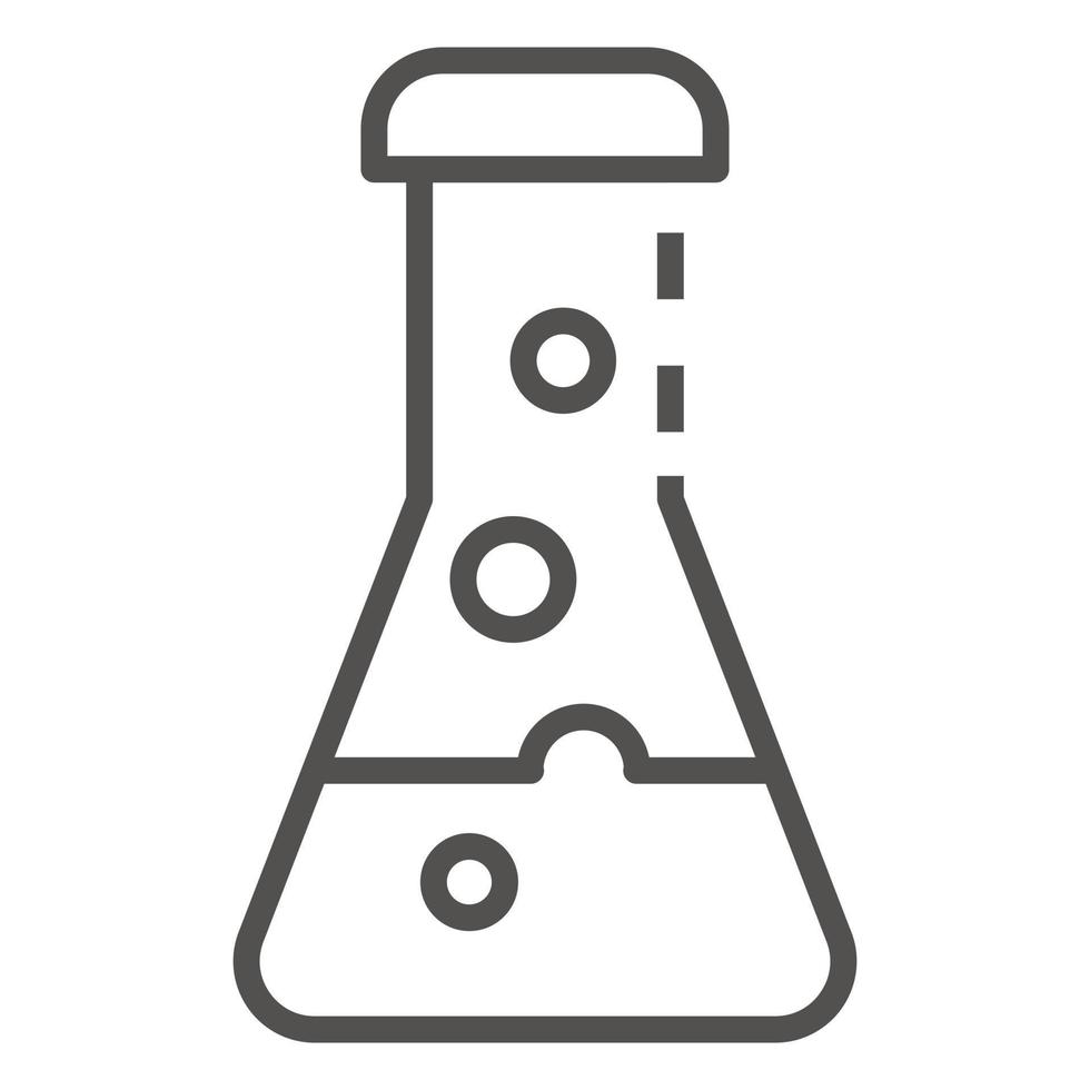 Boiling flask icon, outline style vector