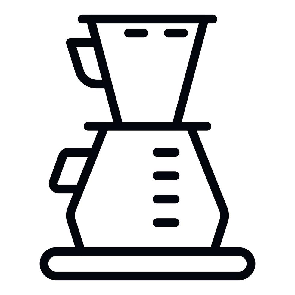 Classic coffee filter icon, outline style vector