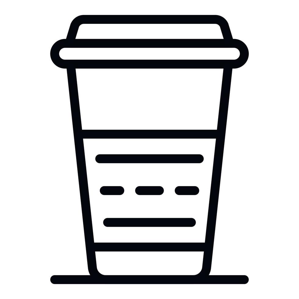 Take and go coffee icon, outline style vector