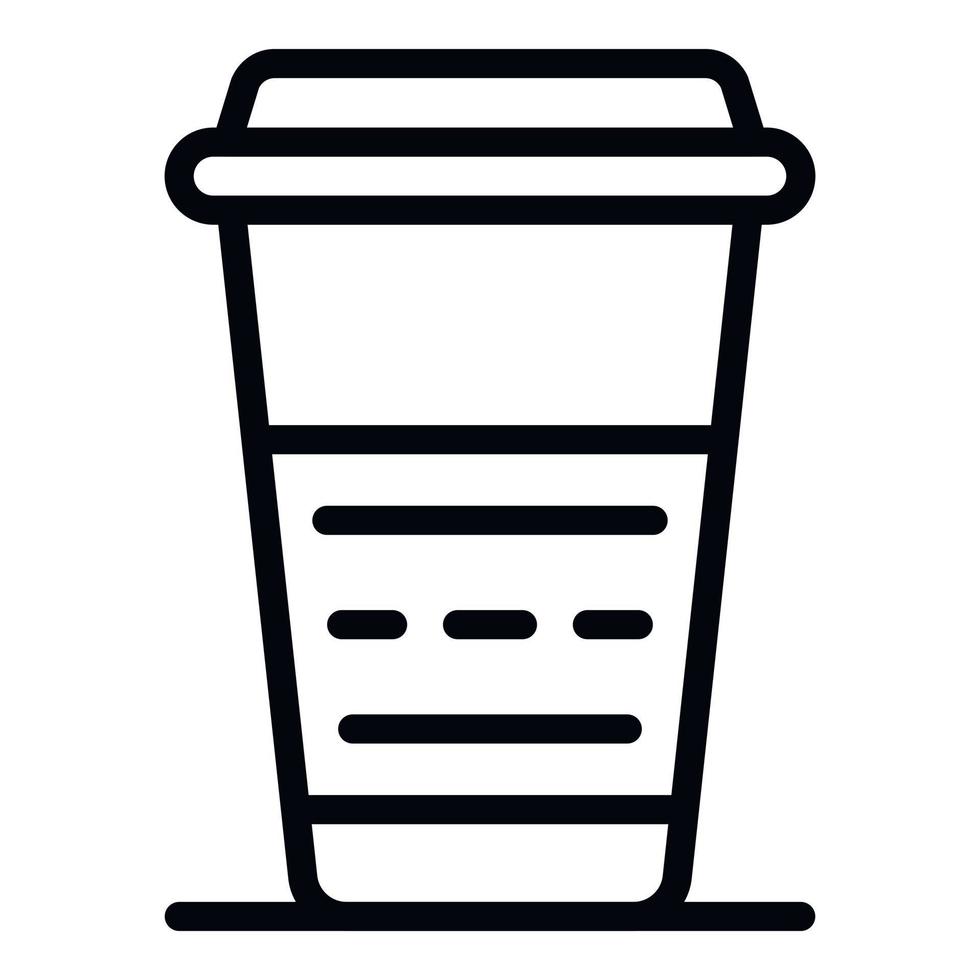 Take and go coffee icon, outline style vector