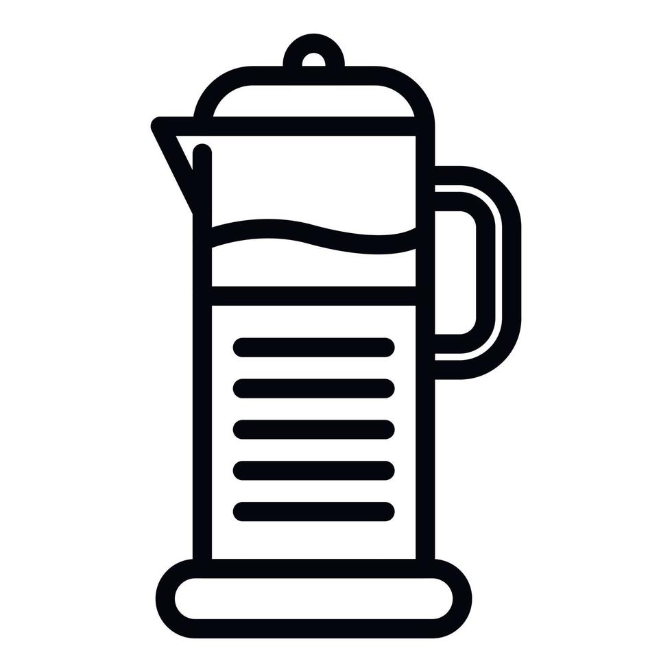 Kettle coffee icon, outline style vector