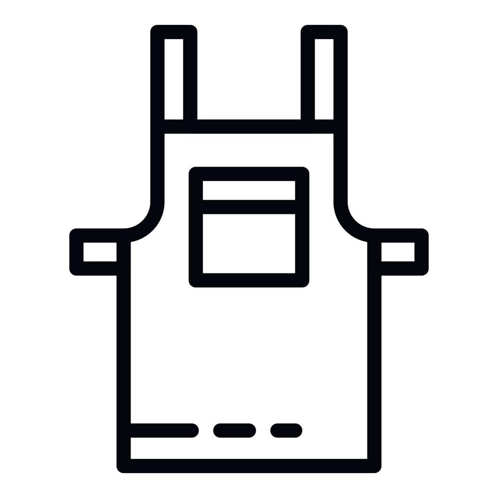 Coffee maker apron icon, outline style vector