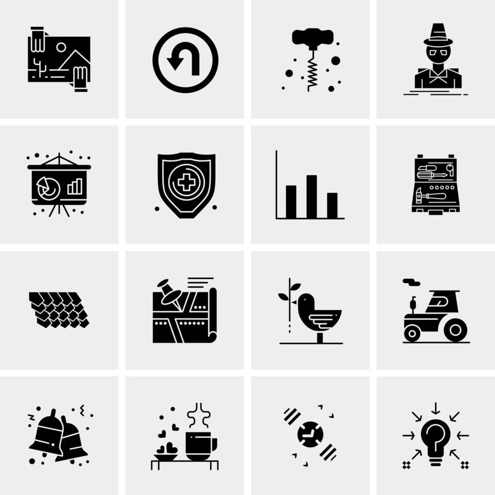 16 Universal Business Icons Vector Creative Icon Illustration to use in web and Mobile Related project