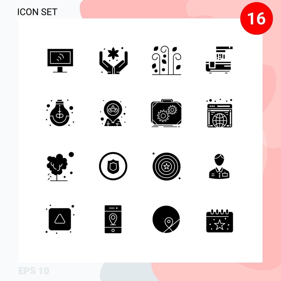 Stock Vector Icon Pack of 16 Line Signs and Symbols for school growth thanksgiving education bathtub Editable Vector Design Elements