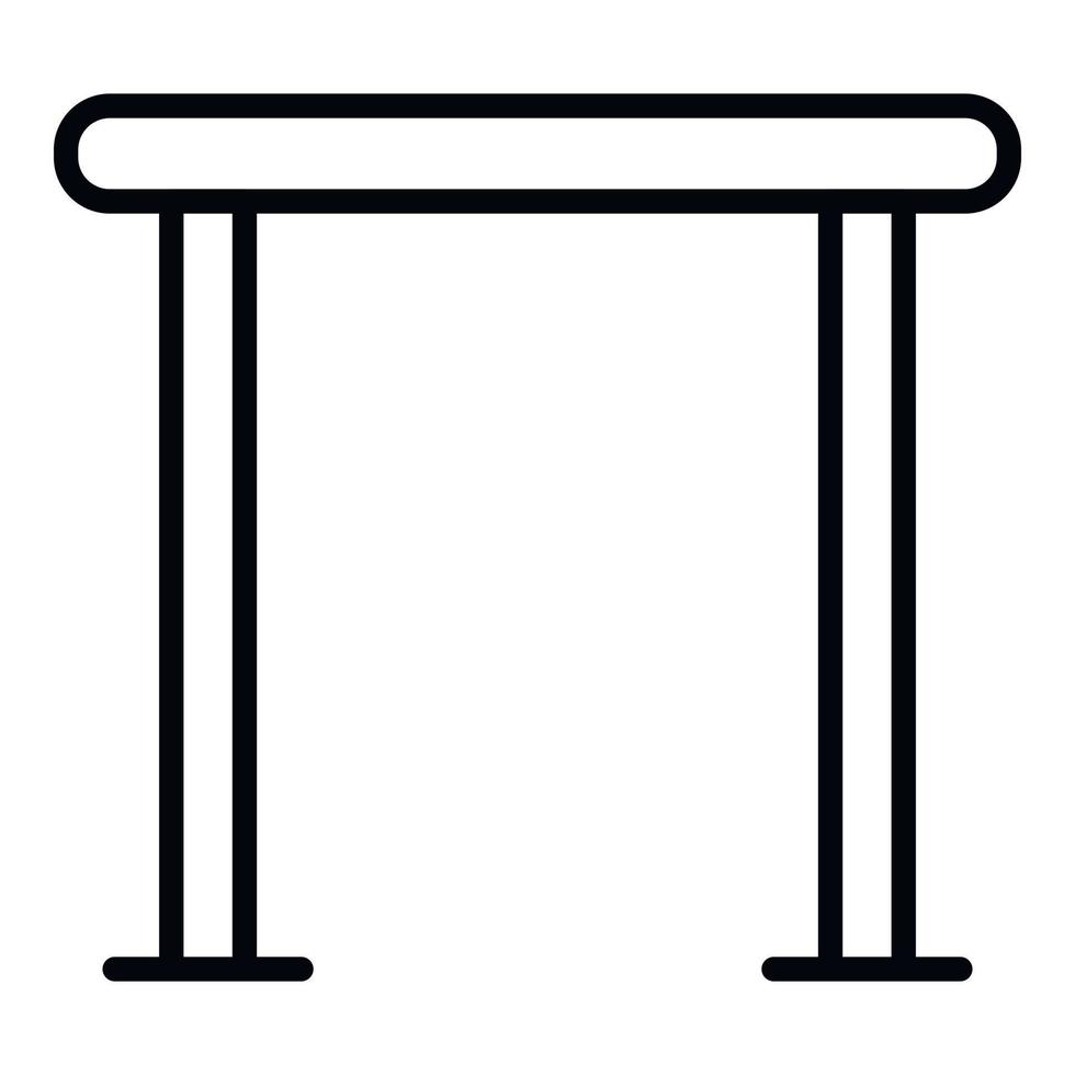 Horizontal crossbar icon, outline style vector