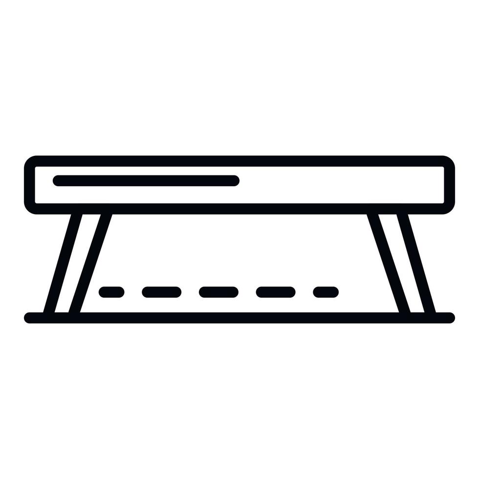 Balance beam icon, outline style vector