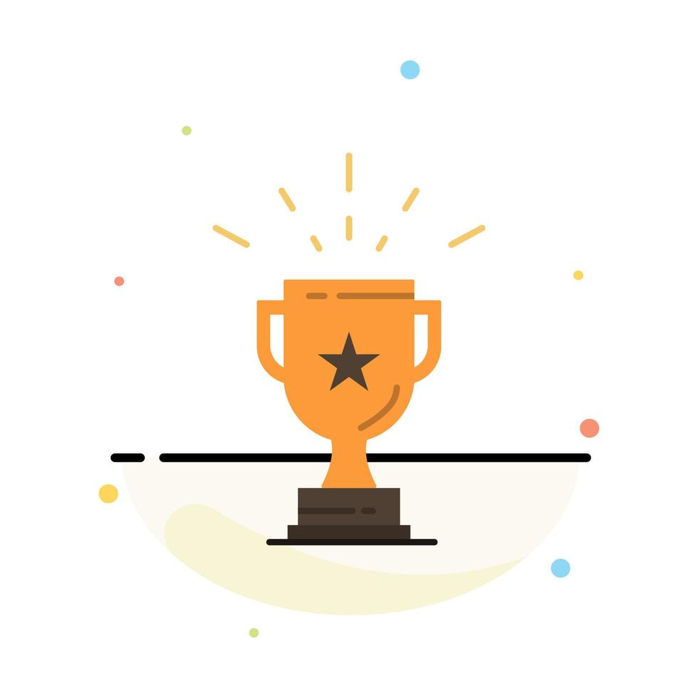 Trophy Achievement Award Business Prize Win Winner Abstract Flat Color Icon Template vector