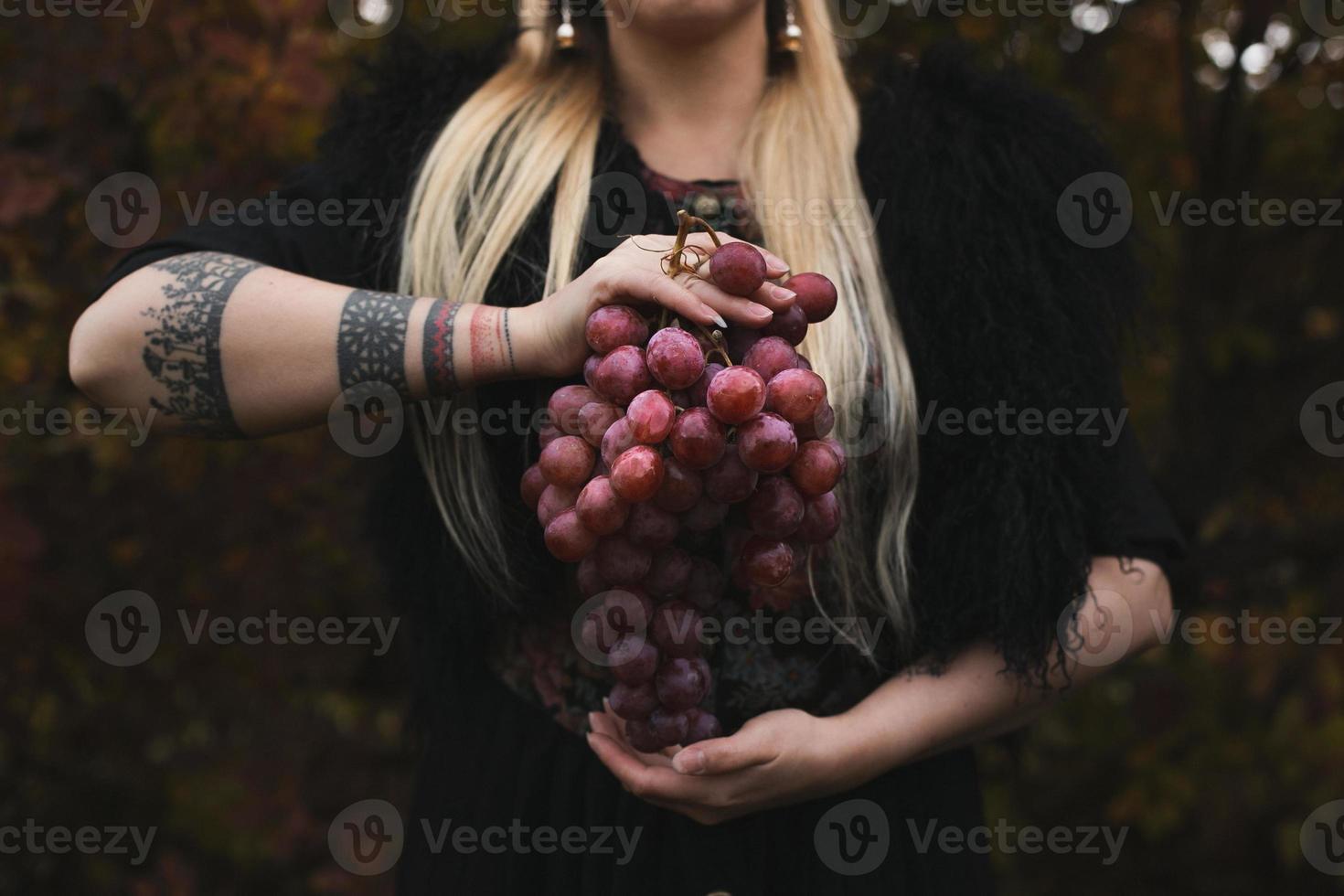 Close up lady holding orange squash concept photo