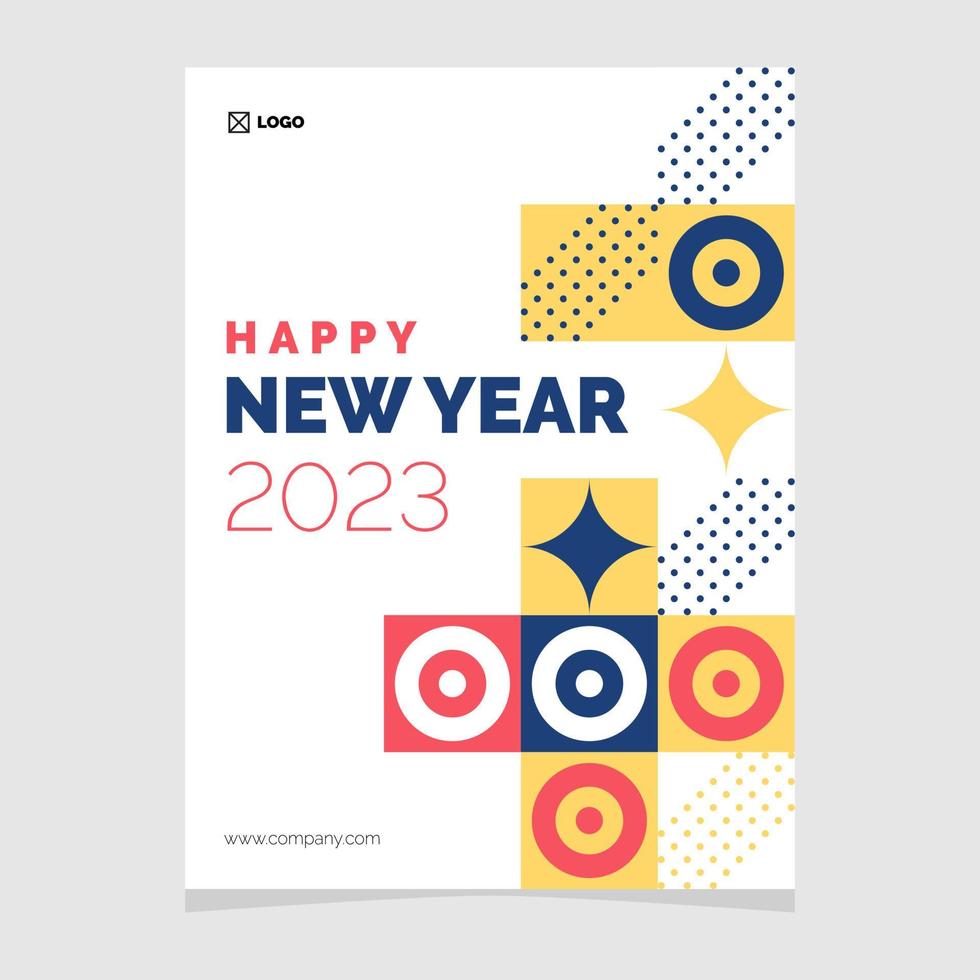 Creative Mosaic 2023 Poster Template Background vector