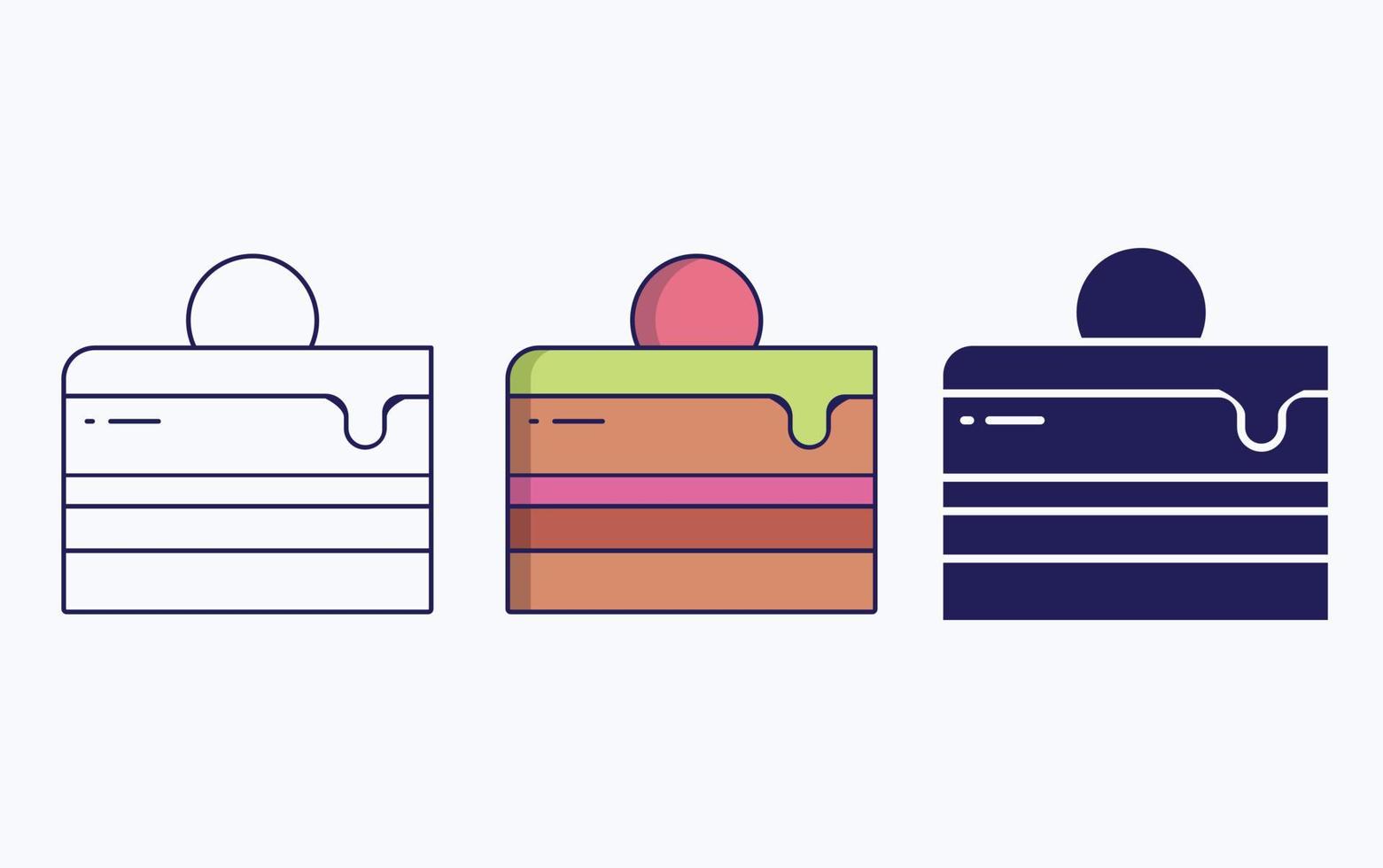 Pastry line and glyph icon, vector illustration