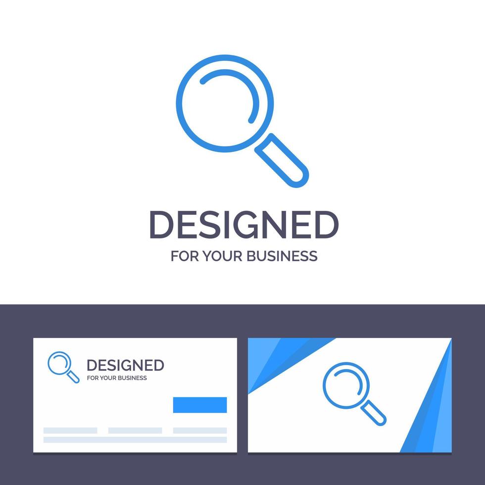 Creative Business Card and Logo template Find Search View Vector Illustration
