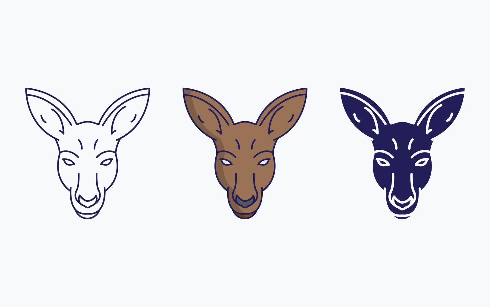 Kangaroo face line and glyph icon, vector illustration 15176300 Vector Art at Vecteezy for Free Printable Kangaroo Mask Template