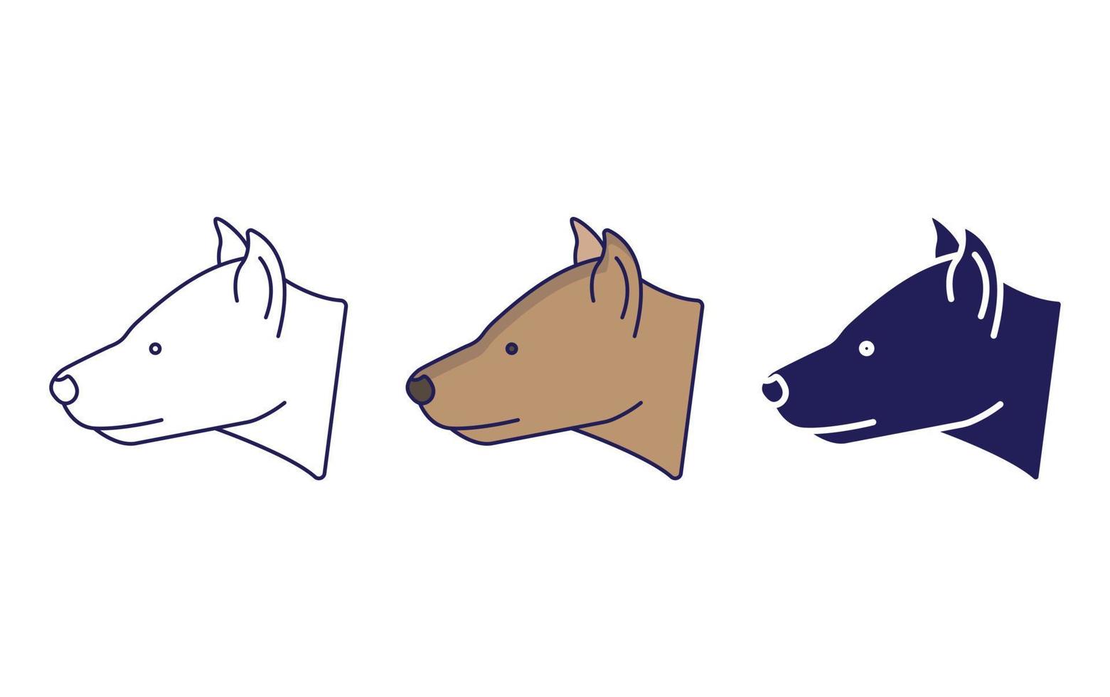 Hyena line and glyph icon, vector illustration