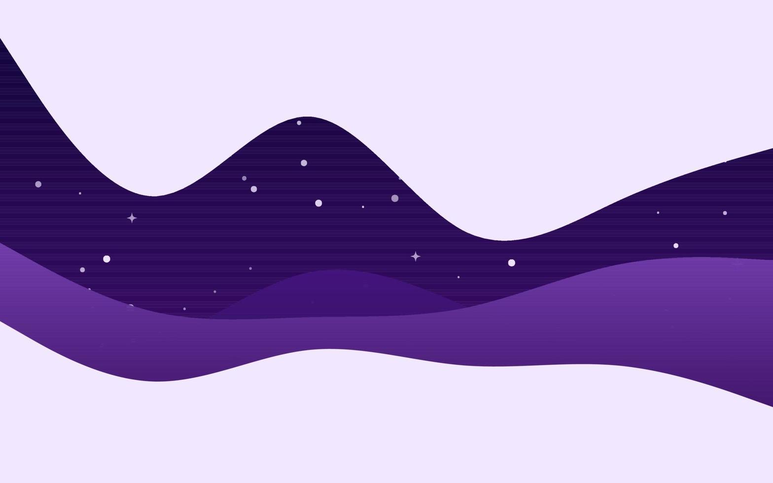 Creative Waves Night Purple background. Dynamic shapes composition vector