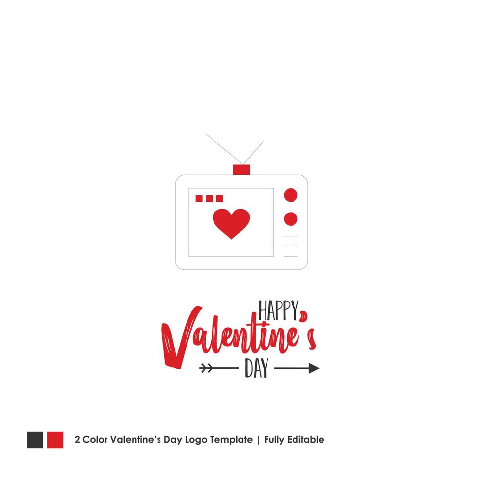 Happy Valentines Day Card Vector Lettering Background