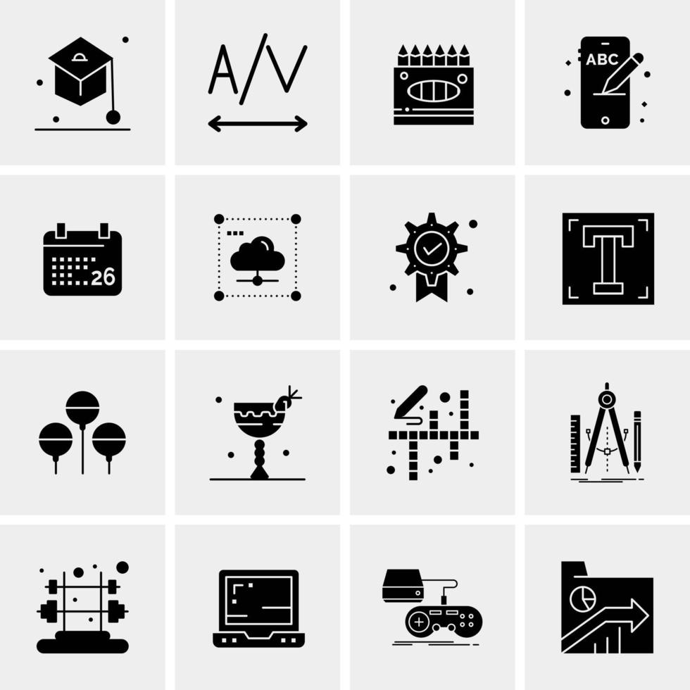 16 Universal Business Icons Vector Creative Icon Illustration to use in web and Mobile Related project