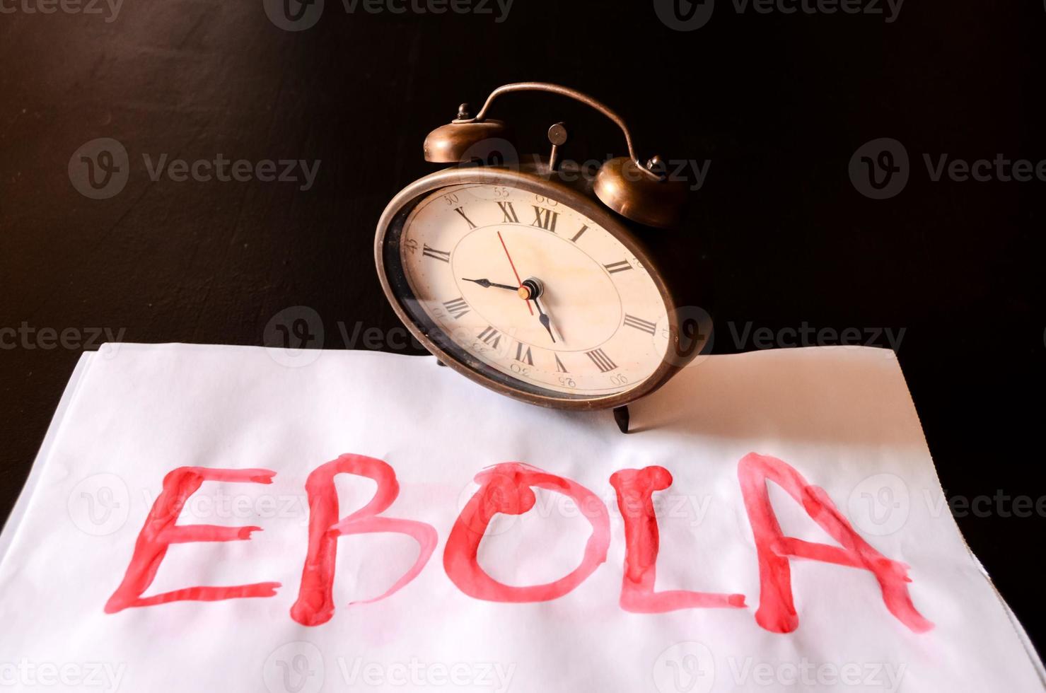 Ebola virus written on paper photo