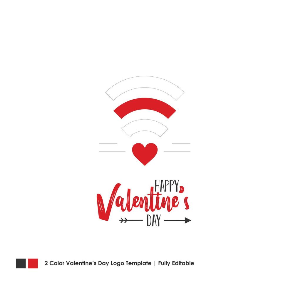 Happy Valentines Day Card Vector Lettering Background