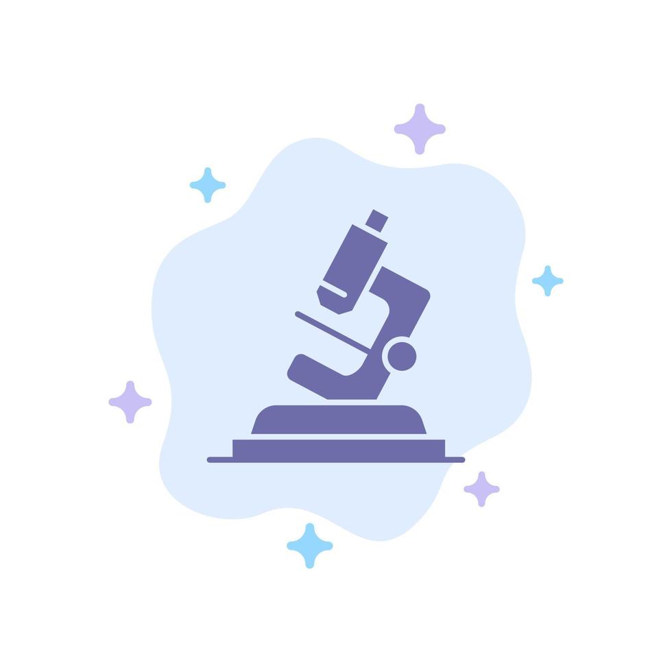 Lab Microscope Science Zoom Blue Icon on Abstract Cloud Background vector