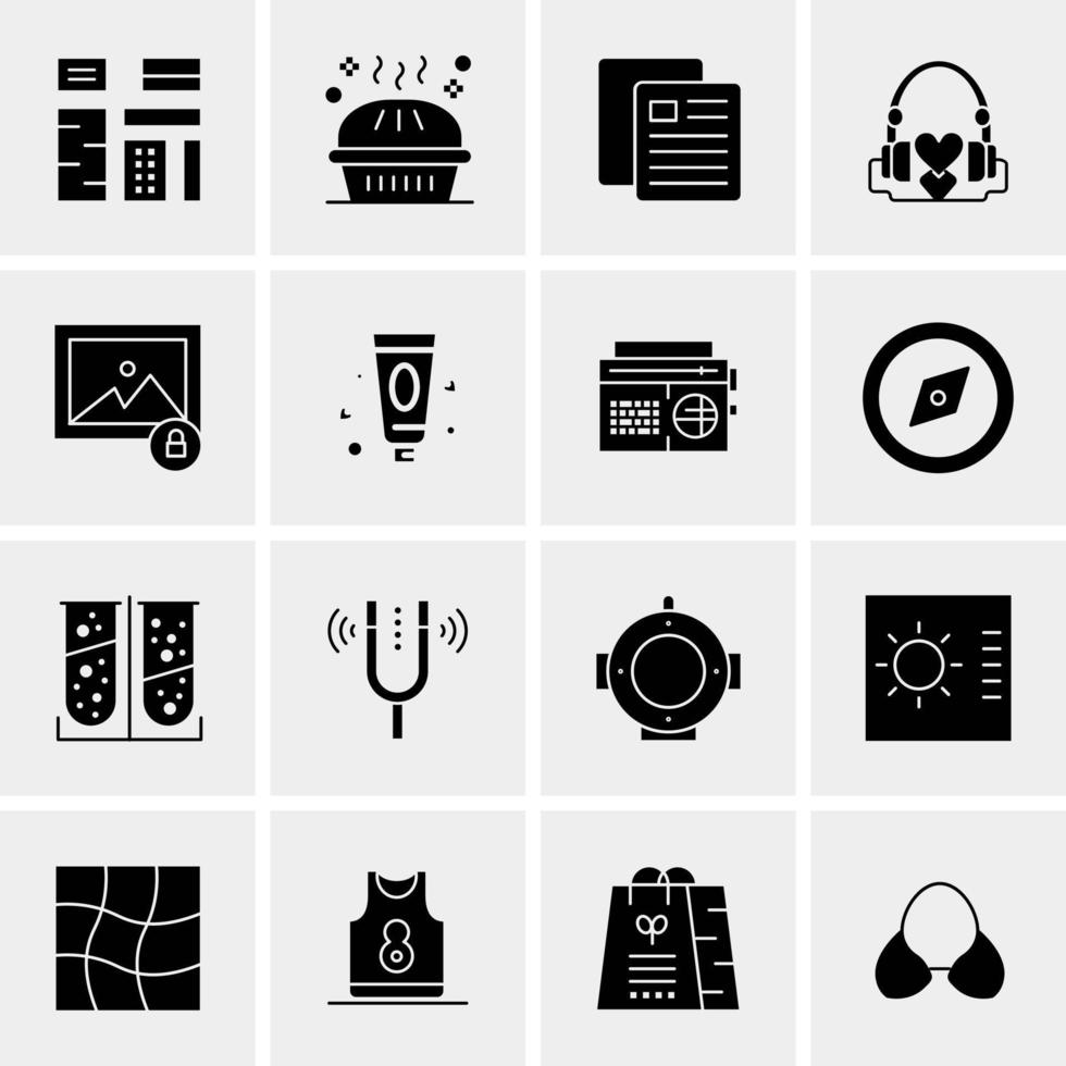 16 Universal Business Icons Vector Creative Icon Illustration to use in web and Mobile Related project