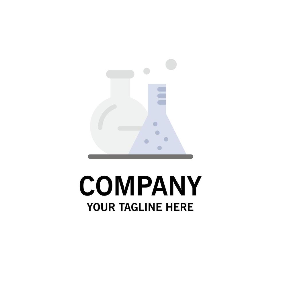 Tube Flask Lab Science Business Logo Template Flat Color vector