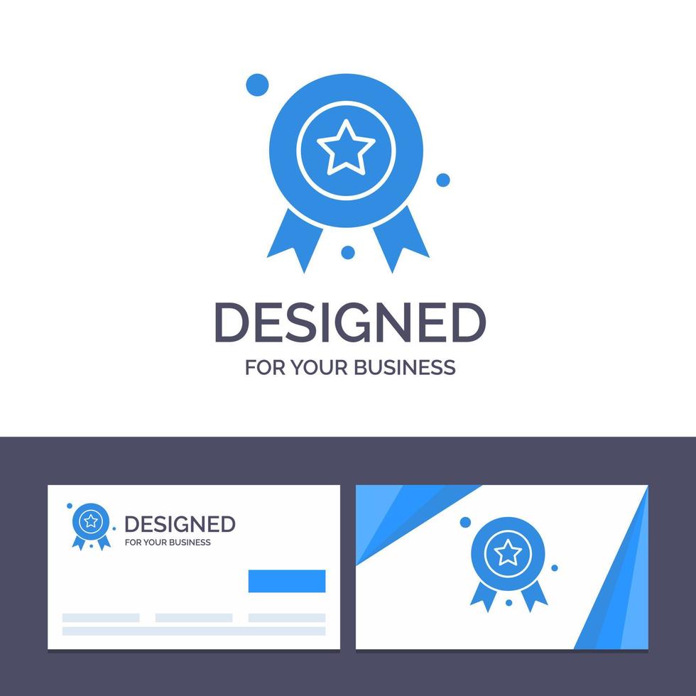 Creative Business Card and Logo template Award Award Badge Award Ribbon Badge Vector Illustration