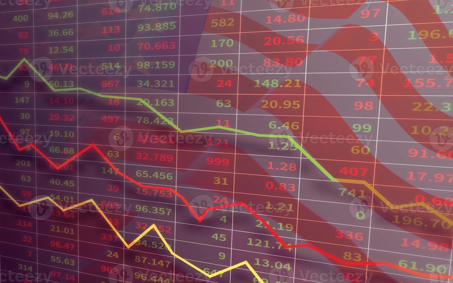 Economic and financial crisis concept photo