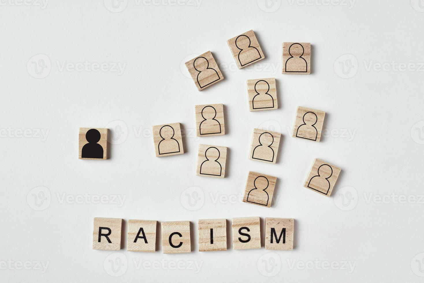 Concept of racism and misunderstanding between people photo