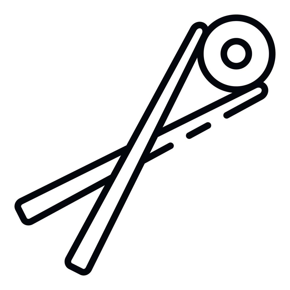Chopsticks icon, outline style vector