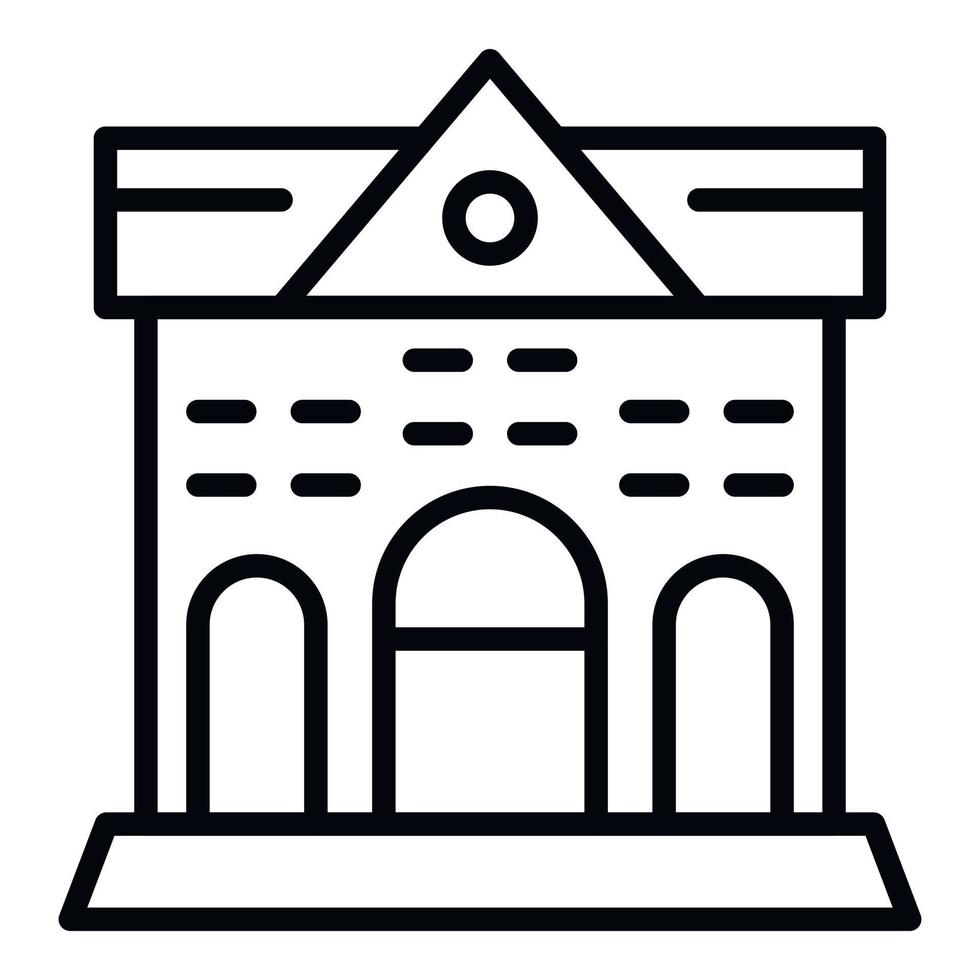 Lawyers courthouse icon, outline style vector