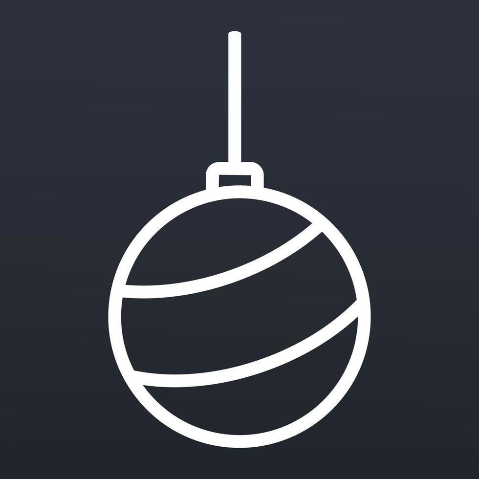 Christmas tree ball icon, outline style vector