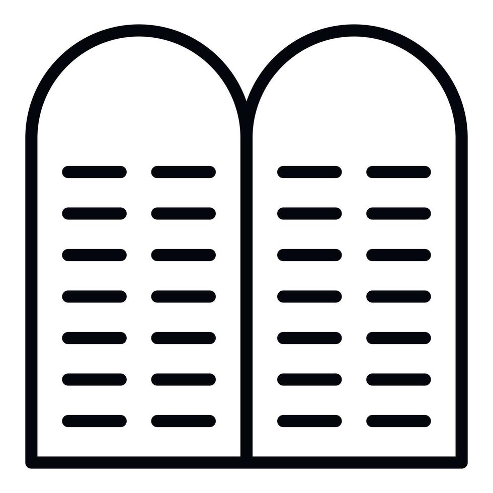 Jewish stone icon, outline style vector