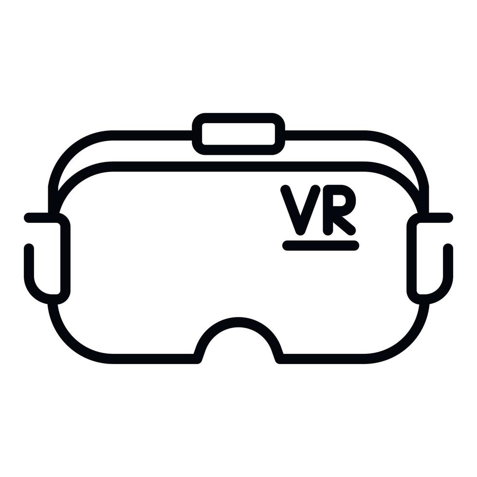 Vr goggles icon, outline style vector
