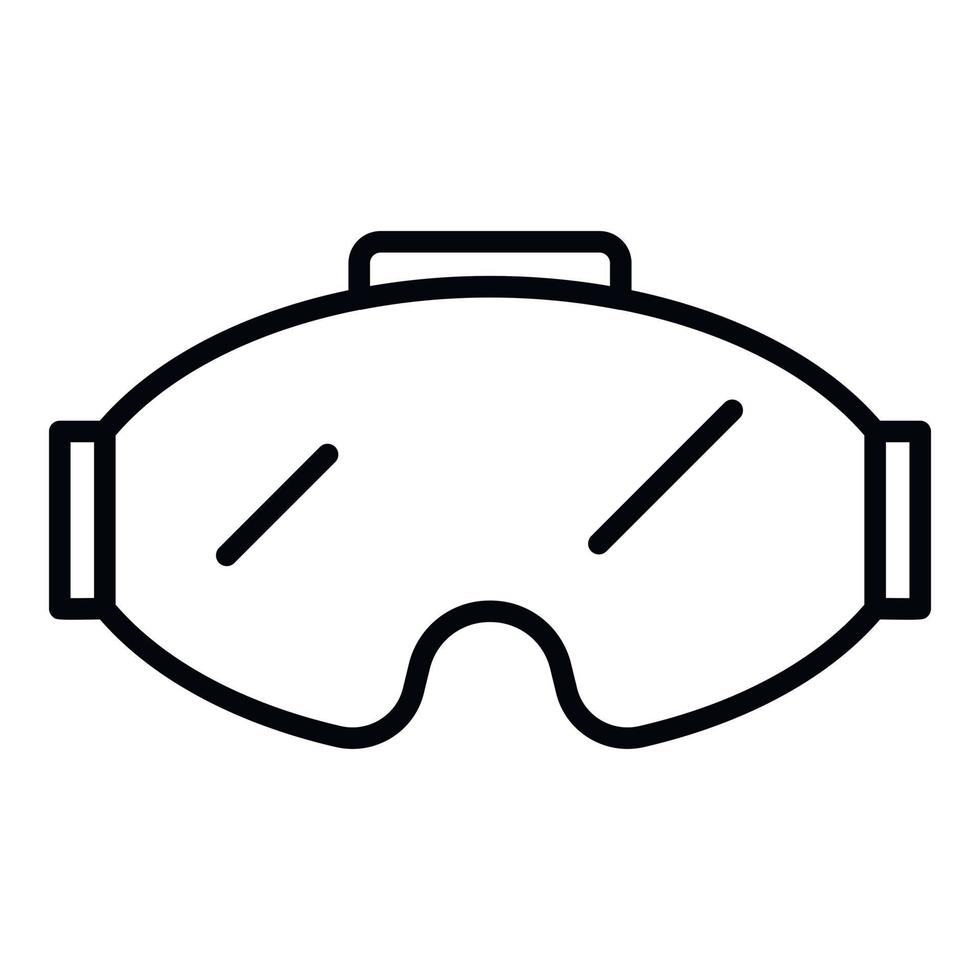 Game goggles icon, outline style vector