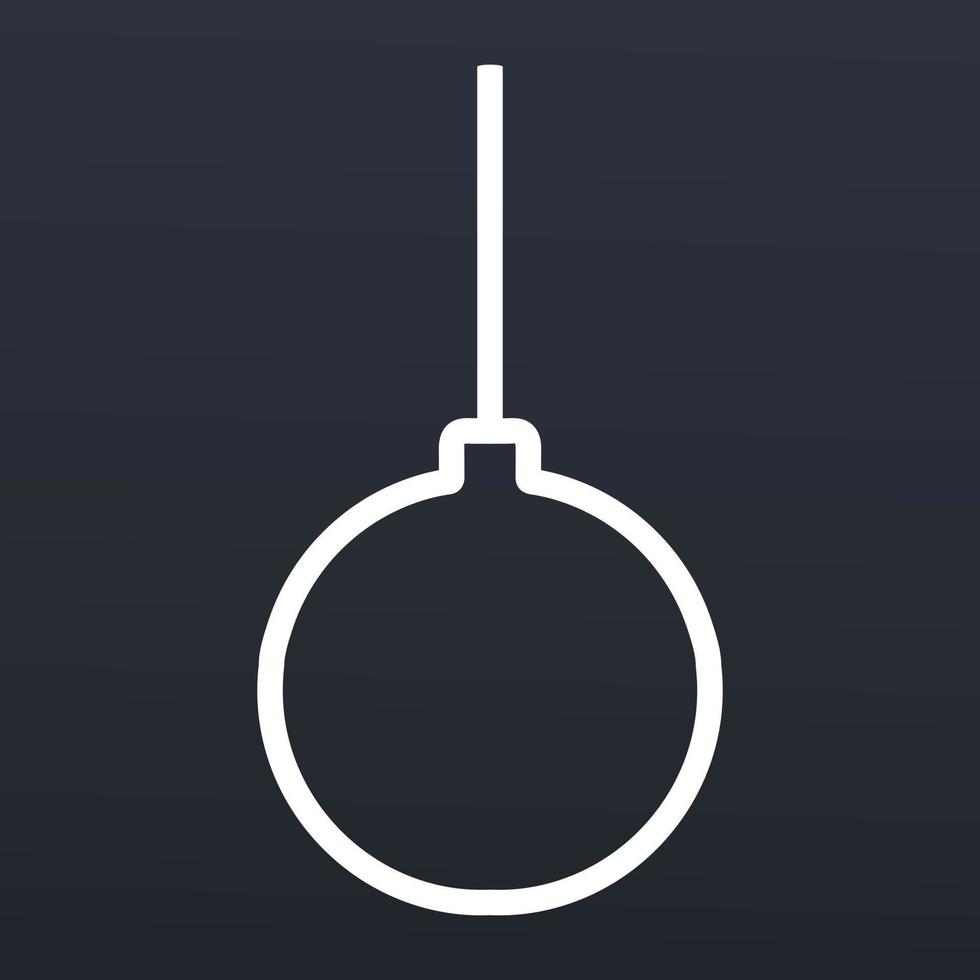 Xmas tree ball icon, outline style vector