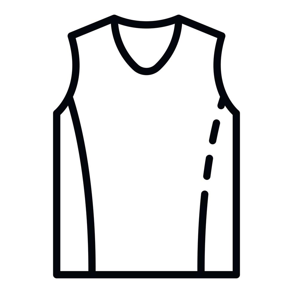 Basketball vest icon, outline style vector