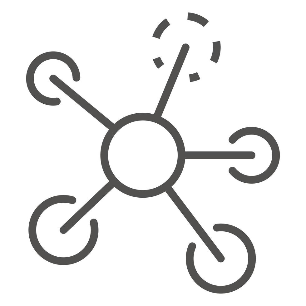 Concept molecule icon, outline style vector