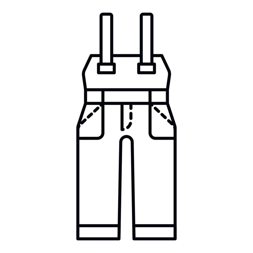 Safety workwear icon, outline style vector