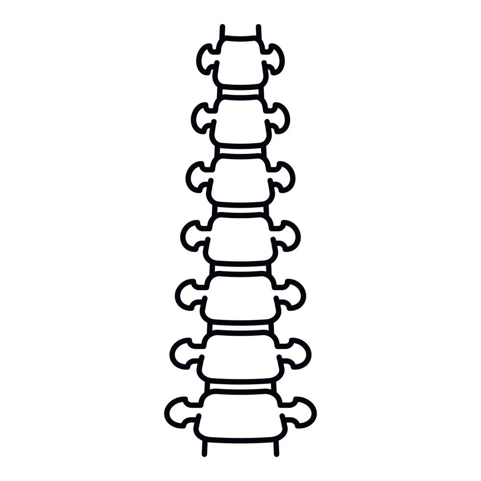 Human spine icon, outline style vector