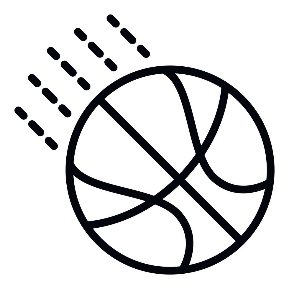Basketball ball icon, outline style vector