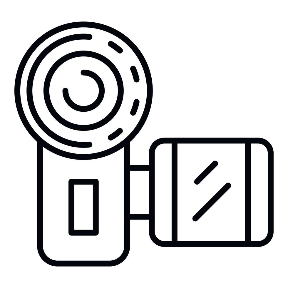 Portable video camera icon, outline style vector