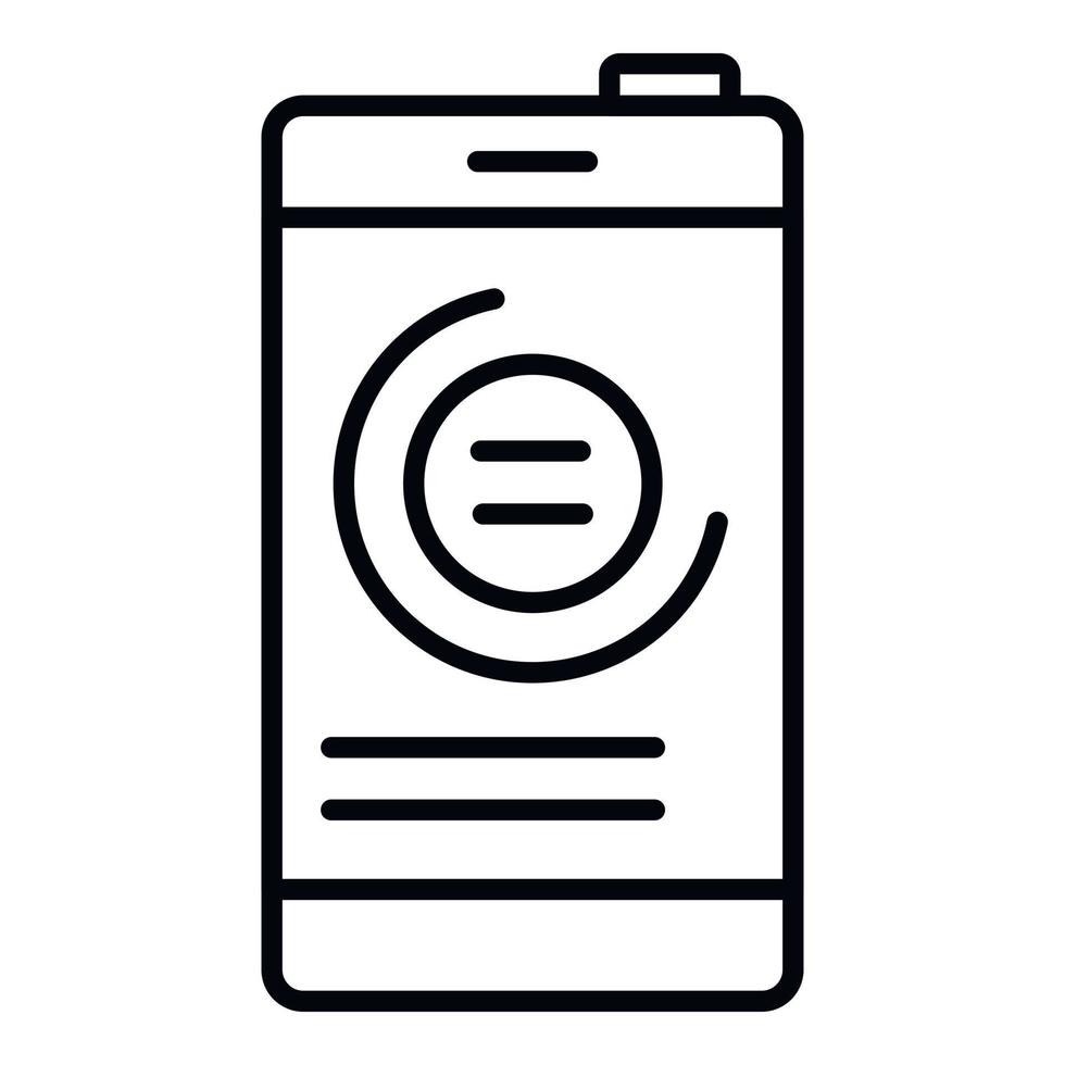 Steps count apps icon, outline style vector