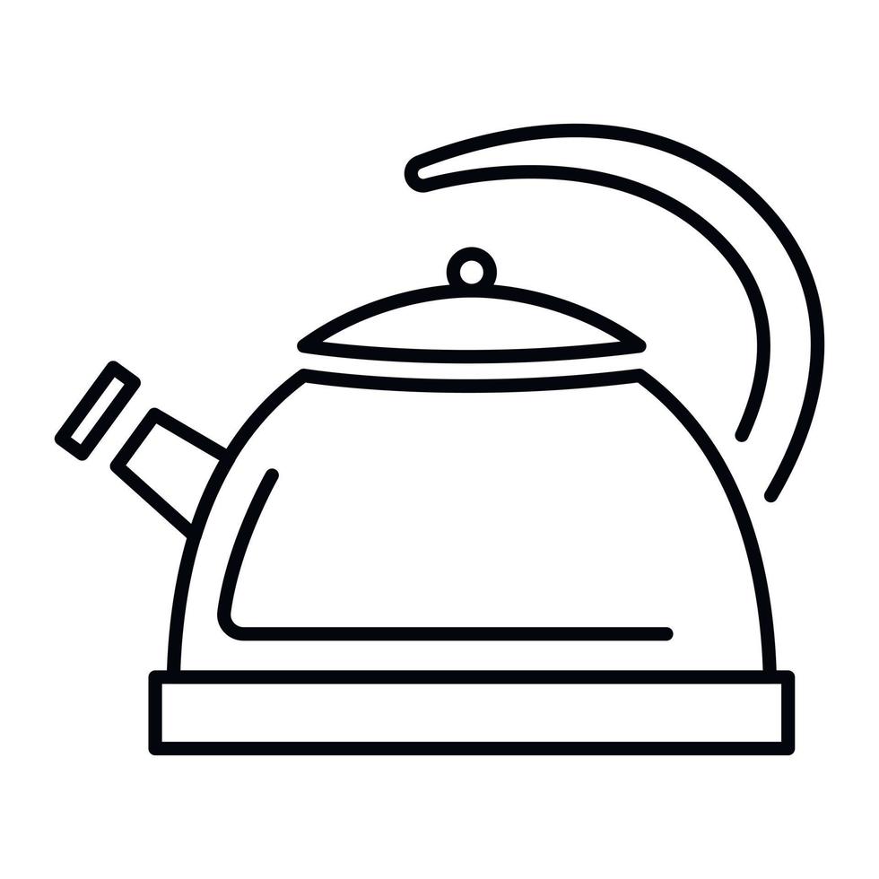 Whistle kettle icon, outline style vector