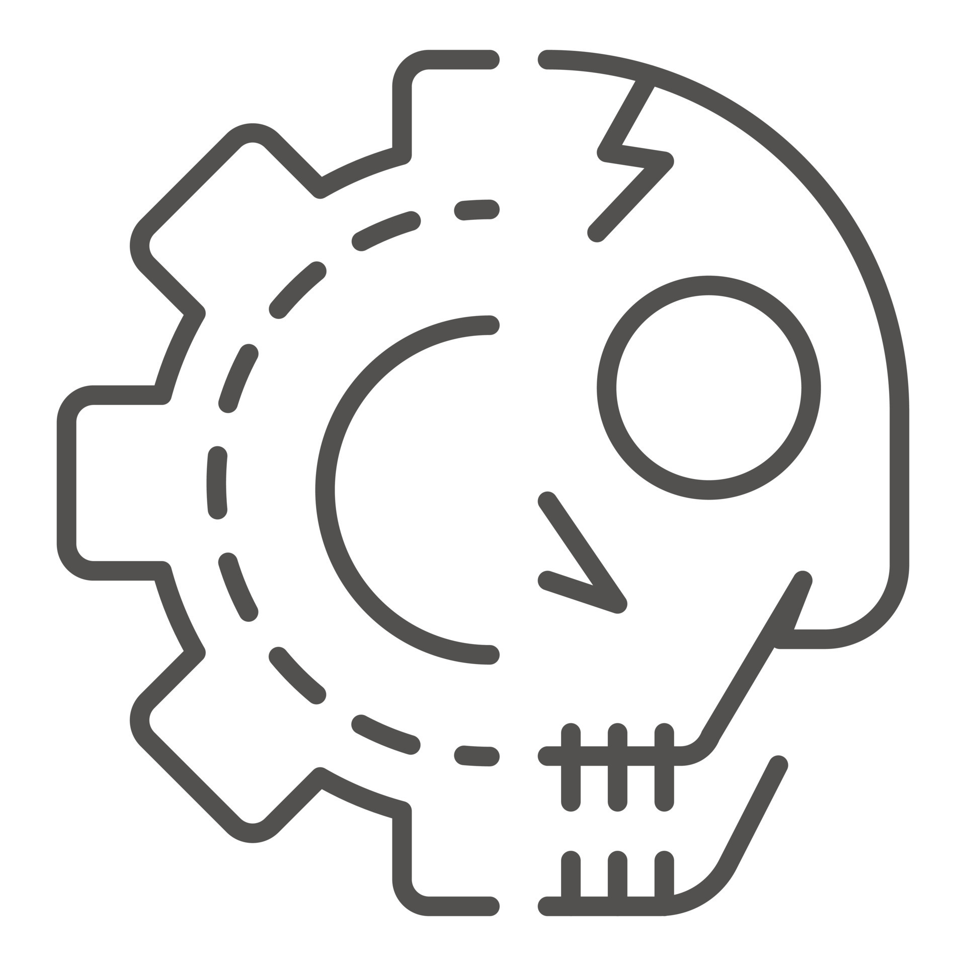Gear skull icon, outline style 15179100 Vector Art at Vecteezy