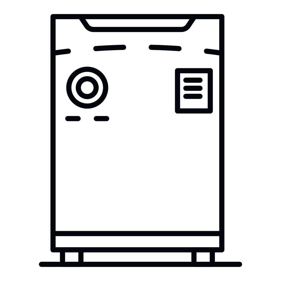 Modern freezer icon, outline style vector