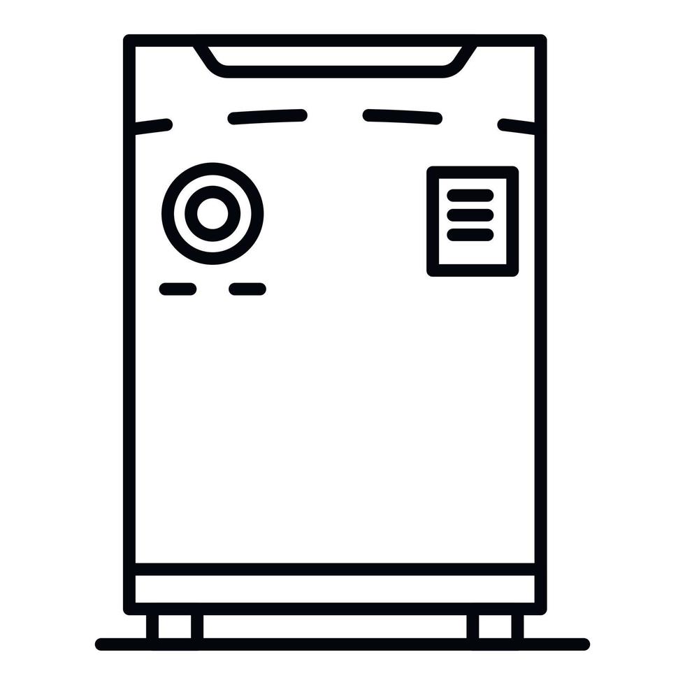 icono de congelador moderno, estilo de contorno vector