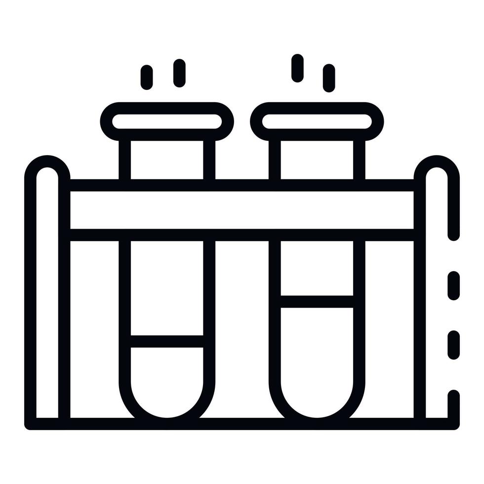 Test tube stand icon, outline style vector