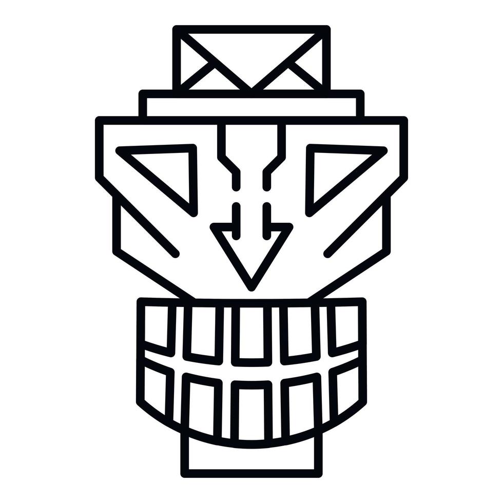 Mask idol icon, outline style vector