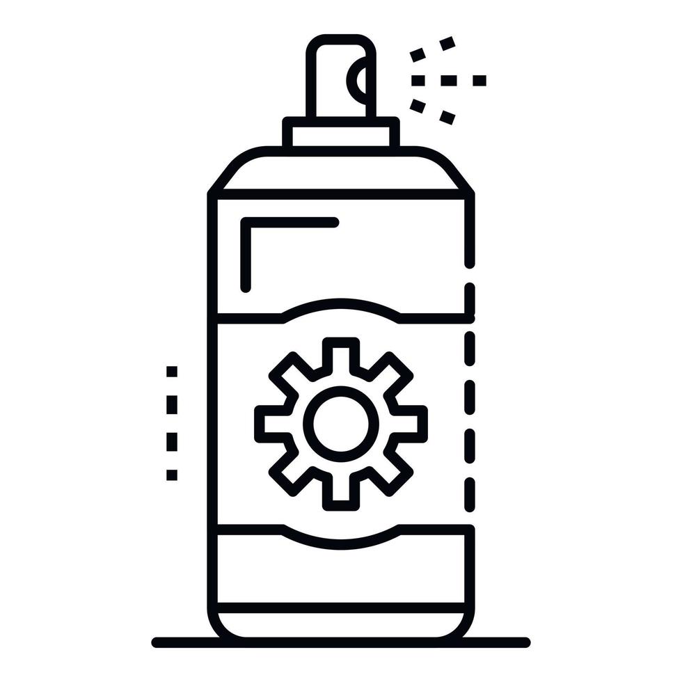 icono de spray de protección solar, estilo de contorno vector