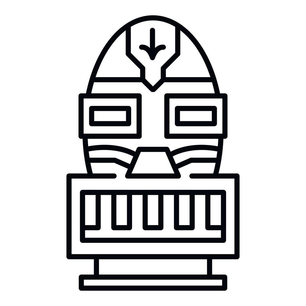 Island idol icon, outline style vector